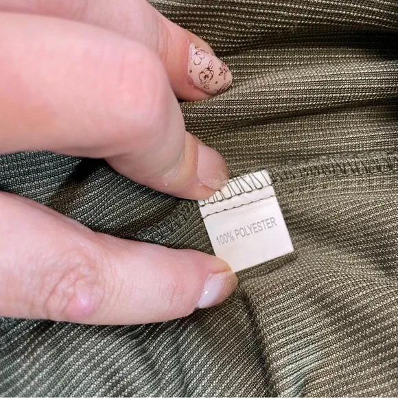 Olive Green Corduroy Mushroom Embroidery Womens Shorts 2XL Plus Size - Picture 6 of 7